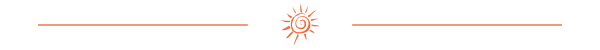 decorative page divider with orange sun icon